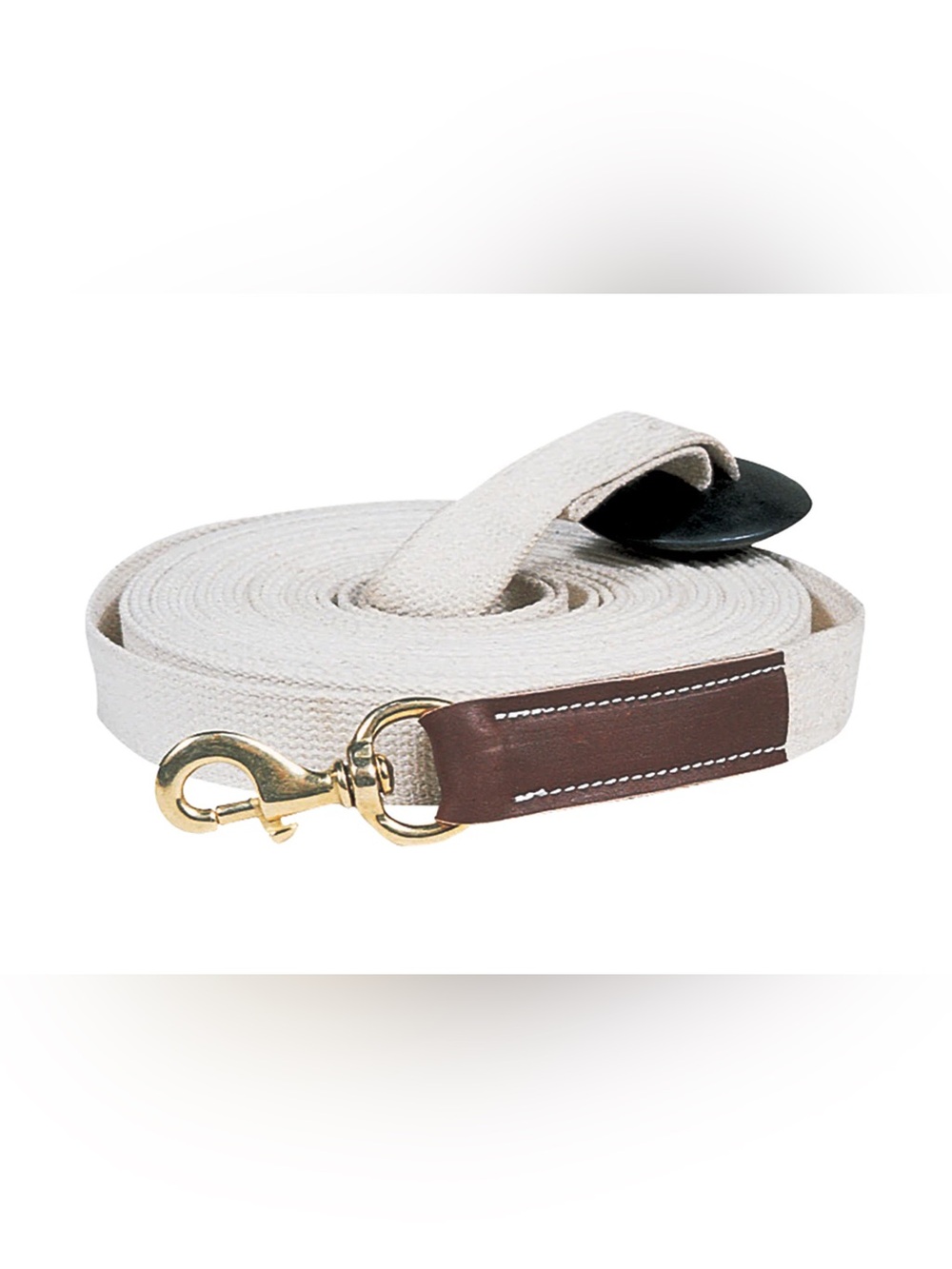 30’ Cotton Lunge Line with Leather Reinforcements and Rubber Hand Hold
